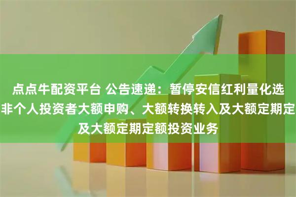 点点牛配资平台 公告速递：暂停安信红利量化选股股票基金非个人投资者大额申购、大额转换转入及大额定期定额投资业务